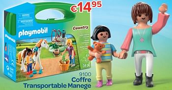 Promoties Coffre transportable manege - Playmobil - Geldig van 16/03/2018 tot 15/04/2018 bij Euro Shop