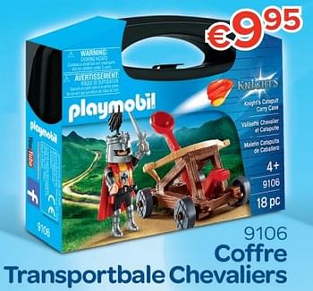 Promoties Coffre transportbale chevaliers - Playmobil - Geldig van 16/03/2018 tot 15/04/2018 bij Euro Shop