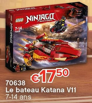 Promotions Le bateau katana v11 - Lego - Valide de 16/03/2018 à 15/04/2018 chez Euro Shop