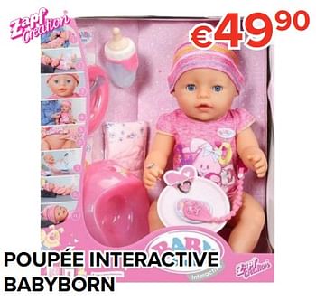 Promotions Poupée interactive babyborn - Zapf creation - Valide de 16/03/2018 à 15/04/2018 chez Euro Shop