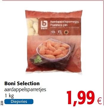 Promoties Boni selection aardappelsparretjes - Boni - Geldig van 14/03/2018 tot 27/03/2018 bij Colruyt