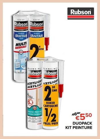 Promotions Duopack kit peinture - Rubson - Valide de 16/03/2018 à 15/04/2018 chez Euro Shop