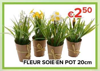 Promotions Fleur soie en pot - Produit Maison - Euroshop - Valide de 16/03/2018 à 15/04/2018 chez Euro Shop