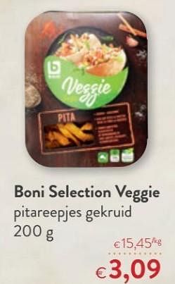 Promoties Boni selection veggie pitareepjes gekruid - Boni - Geldig van 14/03/2018 tot 27/03/2018 bij OKay