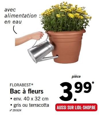 Promoties Bac à fleurs - Flora  Best - Geldig van 22/03/2018 tot 24/03/2018 bij Lidl
