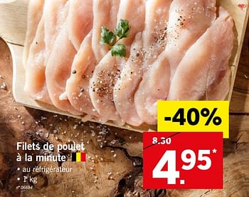 Promoties Filets de poulet à la minute - Huismerk - Lidl - Geldig van 19/03/2018 tot 24/03/2018 bij Lidl