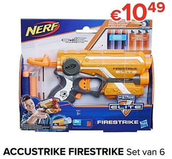 Promoties Nerf accustrike firestrike - Nerf - Geldig van 16/03/2018 tot 15/04/2018 bij Euro Shop