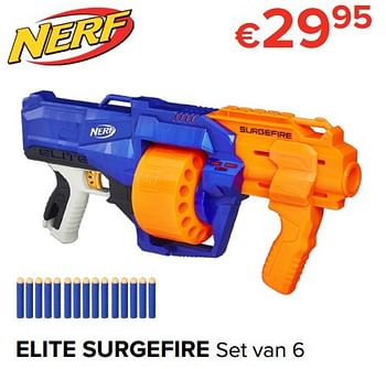 Promoties Nerf elite surgefire - Nerf - Geldig van 16/03/2018 tot 15/04/2018 bij Euro Shop