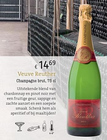 Promoties Veuve reuther champagne brut - Champagne - Geldig van 01/03/2018 tot 31/05/2018 bij Spar (Colruytgroup)