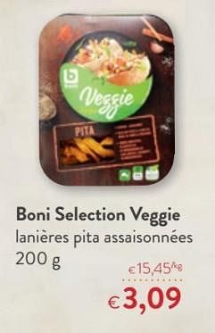 Promoties Boni selection veggie lanieres pita assaisonnees - Boni - Geldig van 14/03/2018 tot 27/03/2018 bij OKay