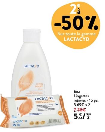 Promotions Lingettes intimes - Lactacyd - Valide de 14/03/2018 à 23/03/2018 chez DI