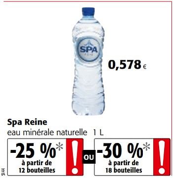 Promotions Spa reine eau minérale naturelle - Spa - Valide de 14/03/2018 à 27/03/2018 chez Colruyt