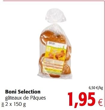 Promotions Boni selection gâteaux de pâques - Boni - Valide de 14/03/2018 à 27/03/2018 chez Colruyt