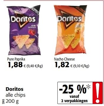 Promoties Doritos alle chips - Doritos - Geldig van 14/03/2018 tot 27/03/2018 bij Colruyt