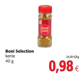 Promoties Boni selection kerrie - Boni - Geldig van 14/03/2018 tot 27/03/2018 bij Colruyt