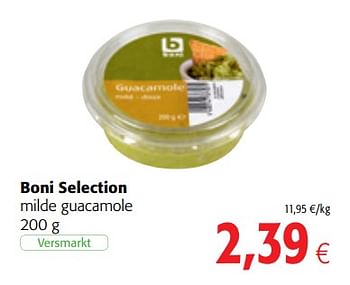 Promoties Boni selection milde guacamole - Boni - Geldig van 14/03/2018 tot 27/03/2018 bij Colruyt