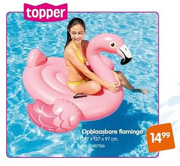 Promoties Opblaasbare flamingo - Huismerk - Fun - Geldig van 13/03/2018 tot 16/04/2018 bij Fun