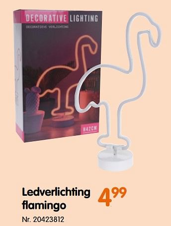 Promoties Ledverlichting flamingo - Huismerk - Fun - Geldig van 13/03/2018 tot 16/04/2018 bij Fun