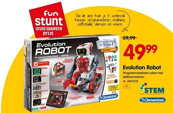 Promoties Evolution robot - Clementoni - Geldig van 13/03/2018 tot 16/04/2018 bij Fun