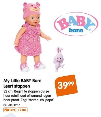 Promoties My little baby born leert stappen - Baby Born - Geldig van 13/03/2018 tot 16/04/2018 bij Fun