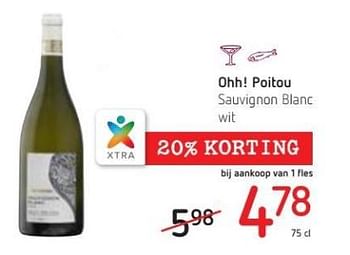 Promoties Ohh! poitou sauvignon blanc wit - Witte wijnen - Geldig van 15/03/2018 tot 28/03/2018 bij Spar (Colruytgroup)
