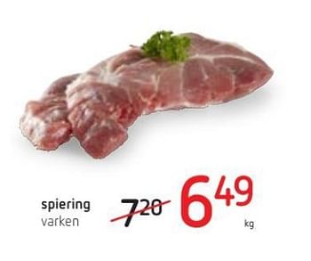 Promoties Spiering varken - Huismerk - Spar Retail - Geldig van 15/03/2018 tot 28/03/2018 bij Spar (Colruytgroup)