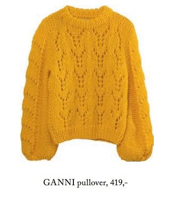 Promotions Ganni pullover - Ganni - Valide de 06/03/2018 à 30/05/2018 chez De Bijenkorf