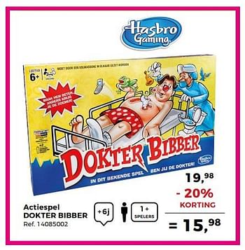 Promoties Actiespel dokter bibber - Hasbro - Geldig van 20/03/2018 tot 24/04/2018 bij Supra Bazar