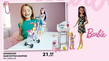 Promoties Barbiepop babysitter skipper mattel - Mattel - Geldig van 20/03/2018 tot 24/04/2018 bij Supra Bazar