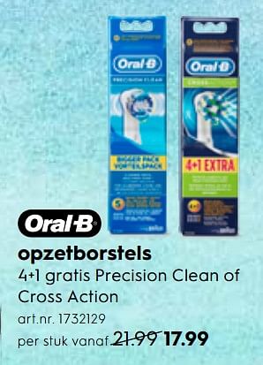 Promotions Oral-b opzetborstels - Oral-B - Valide de 21/03/2018 à 03/04/2018 chez Blokker