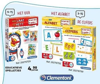 Promotions Clementoni educatieve spelletjes - Clementoni - Valide de 20/03/2018 à 24/04/2018 chez Supra Bazar