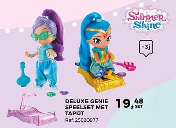 Promoties Deluxe genie speelset met tapijt - Shimmer and Shine - Geldig van 20/03/2018 tot 24/04/2018 bij Supra Bazar
