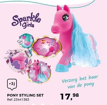 Promoties Pony styling set - Sparkle Girlz - Geldig van 20/03/2018 tot 24/04/2018 bij Supra Bazar