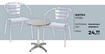 Promoties Bistro stoel - Huismerk - Supra Bazar - Geldig van 20/03/2018 tot 24/04/2018 bij Supra Bazar