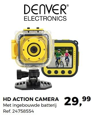 Promoties Hd action camera - Denver Electronics - Geldig van 20/03/2018 tot 24/04/2018 bij Supra Bazar