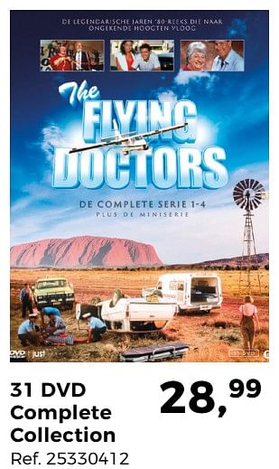 Promoties The flying doctors 31 dvd complete collection - Huismerk - Supra Bazar - Geldig van 20/03/2018 tot 24/04/2018 bij Supra Bazar