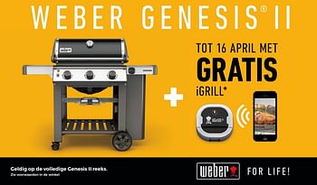 Promoties Weber genesis ll - Weber - Geldig van 20/03/2018 tot 24/04/2018 bij Supra Bazar
