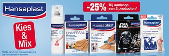 Promoties - 25% bij aankoop van 2 producten hansaplast - Hansaplast - Geldig van 20/03/2018 tot 24/04/2018 bij Supra Bazar
