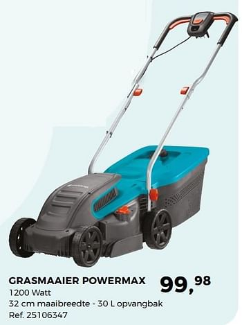 Promoties Grasmaaier powermax gardena - Gardena - Geldig van 20/03/2018 tot 24/04/2018 bij Supra Bazar