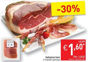 Promoties Italiaanse ham - Huismerk - Intermarche - Geldig van 20/03/2018 tot 25/03/2018 bij Intermarche
