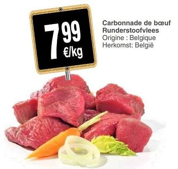 Promoties Carbonnade de boeuf runderstoofvlees - Huismerk - Cora - Geldig van 20/03/2018 tot 26/03/2018 bij Cora
