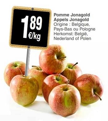 Promotions Pomme jonagold appels jonagold - Produit maison - Cora - Valide de 20/03/2018 à 26/03/2018 chez Cora