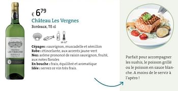 Promotions Château les vergnes bordeaux - Vins blancs - Valide de 01/03/2018 à 31/05/2018 chez Spar (Colruytgroup)