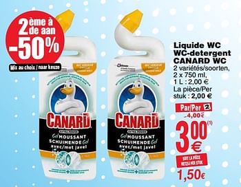 Promoties Liquide wc wc-detergent canard wc - Canard WC - Geldig van 20/03/2018 tot 26/03/2018 bij Cora