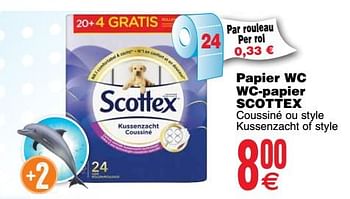 Promoties Papier wc wc-papier scottex - Scottex - Geldig van 20/03/2018 tot 26/03/2018 bij Cora