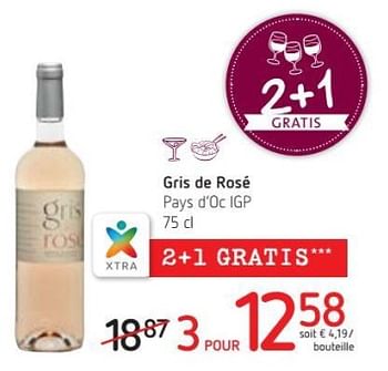 Promotions Gris de rosé pays doc igp - Vins rosé - Valide de 15/03/2018 à 28/03/2018 chez Spar (Colruytgroup)