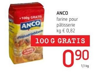 Promotions Anco farine pour pâtisserie - Anco - Valide de 15/03/2018 à 28/03/2018 chez Spar (Colruytgroup)