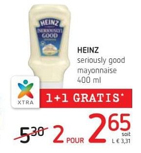 Promotions Heinz seriously good mayonnaise - Heinz - Valide de 15/03/2018 à 28/03/2018 chez Spar (Colruytgroup)