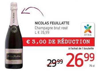 Promotions Nicolas feuillatte champagne brut rosé - Champagne - Valide de 15/03/2018 à 28/03/2018 chez Spar (Colruytgroup)