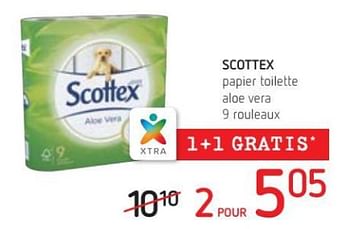 Promotions Scottex papier toilette aloe vera - Scottex - Valide de 15/03/2018 à 28/03/2018 chez Spar (Colruytgroup)